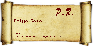 Palya Róza névjegykártya