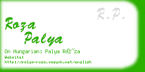 roza palya business card